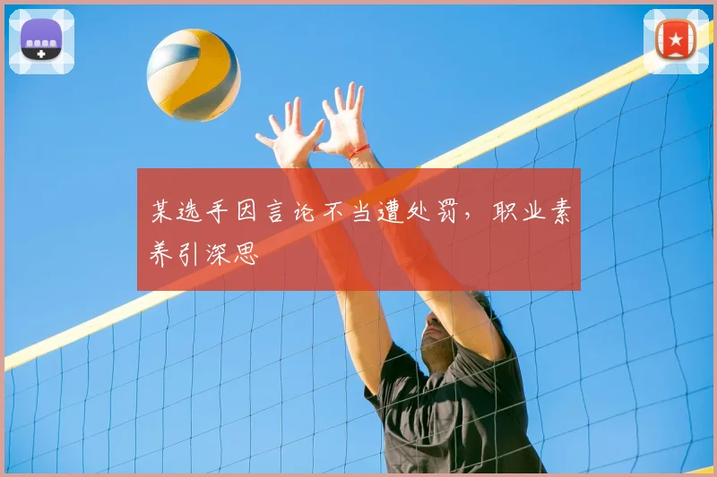 某选手因言论不当遭处罚，职业素养引深思
